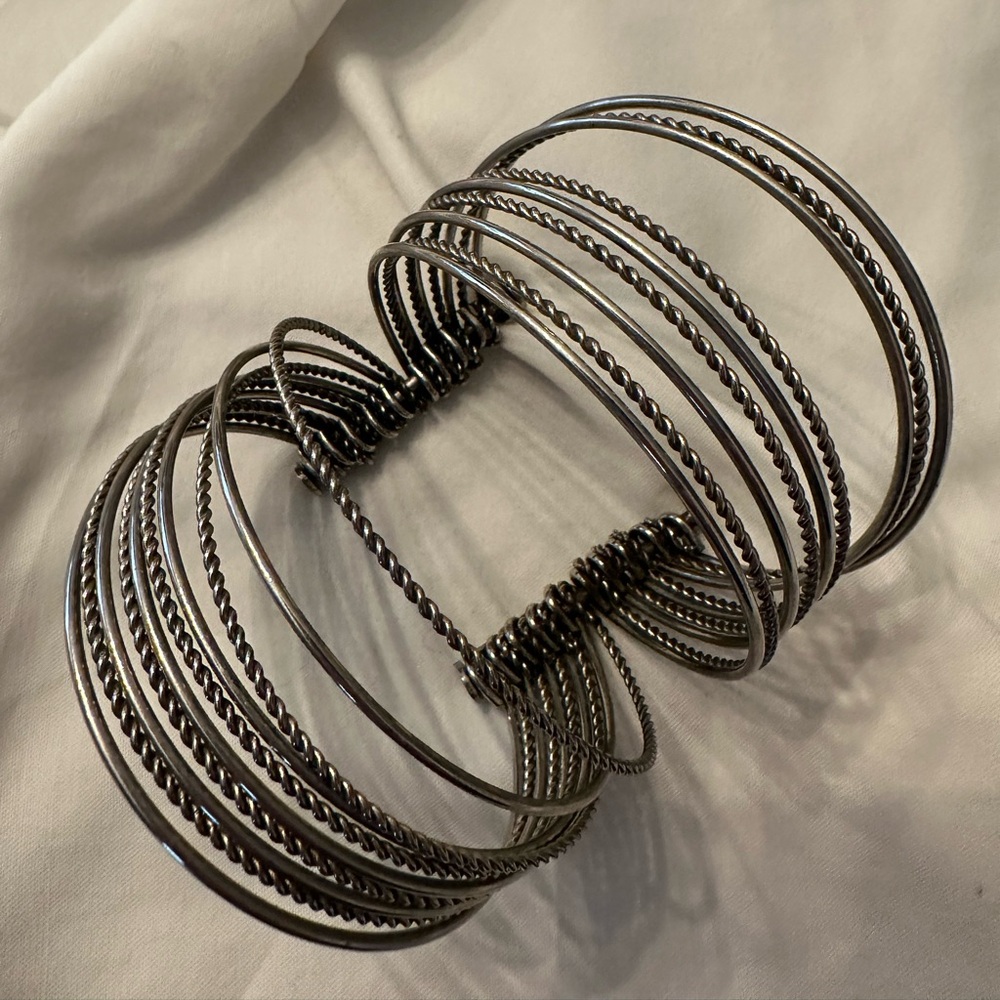 Silver toned cuff bracelet